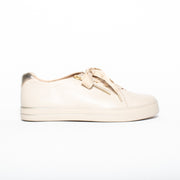 Ziera Audrey Almond Pale Gold Sneaker side. Size 42 womens shoes