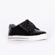 Ziera Audry Black Patent Sneaker front. Size 43 womens  shoes