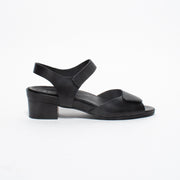 Ziera Ava Black Sandal side. Size 42 womens shoes