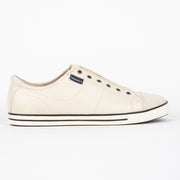 Frankie4 Nat II Cream Sneaker side. Size 10 womens shoes