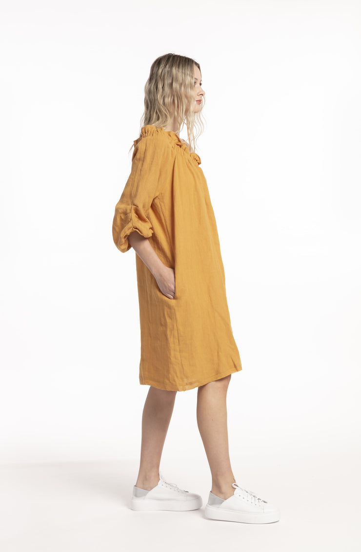 Asymmetric Sleeve Dress Masala