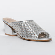 Katie N Me Babe Silver Sandal front. Size 43 womens shoes