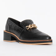Tamara London Bambino Black Croc Print Shoes front. Size 44 women’s shoes