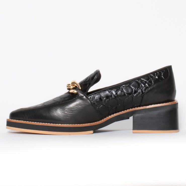 Tamara London Bambino Black Croc Print Shoes inside. Size 42 women’s shoes