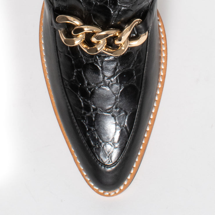 Tamara London Bambino Black Croc Print Shoes toe. Size 44 women’s shoes