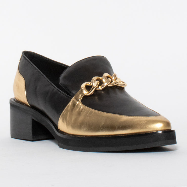 Tamara London Bambino Black Gold Shoes front. Womens size 43 shoes