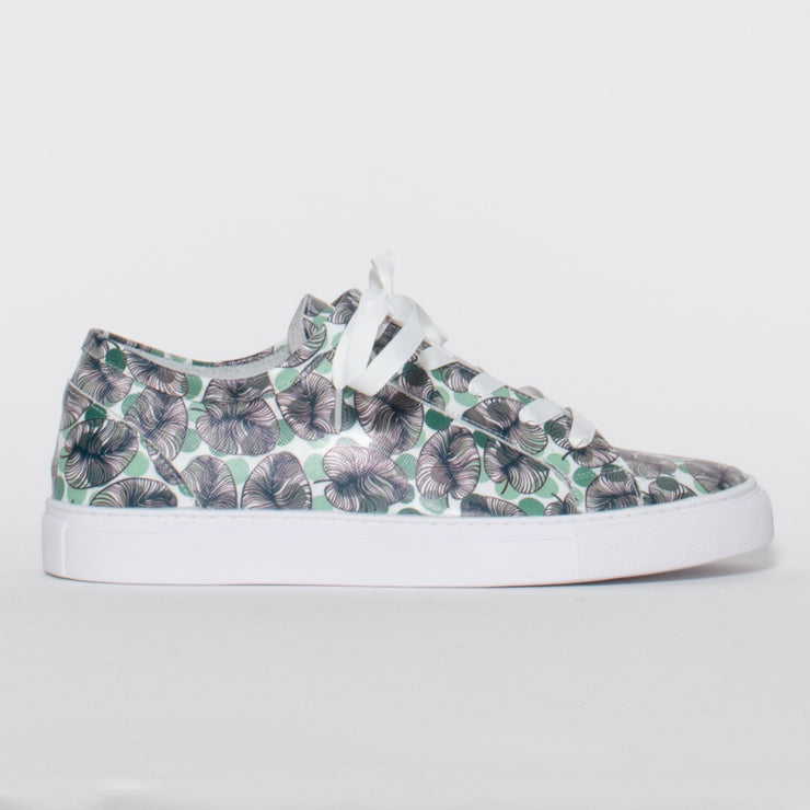 Minx Bandit Emerald Stencil Flower side.  Size 43 women's sneakers