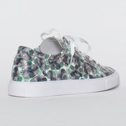Minx Bandit Emerald Stencil Flower back.  Size 45 women's sneakers