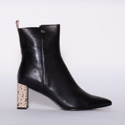 Tamara London Banti Black Snake Print Ankle Boot side. Size 42 womens shoes