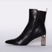 Tamara London Banti Black Snake Print Ankle Boot inside. Size 45 womens shoes