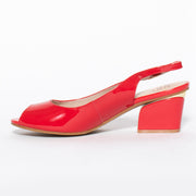 Katie N Me Barb Red Patent Shoe inside. Size 44 womens shoes
