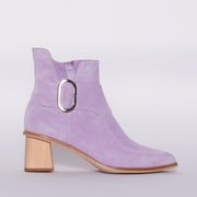 Tamara London Boho Lilac Suede Ankle Boot side. Size 42 womens shoes