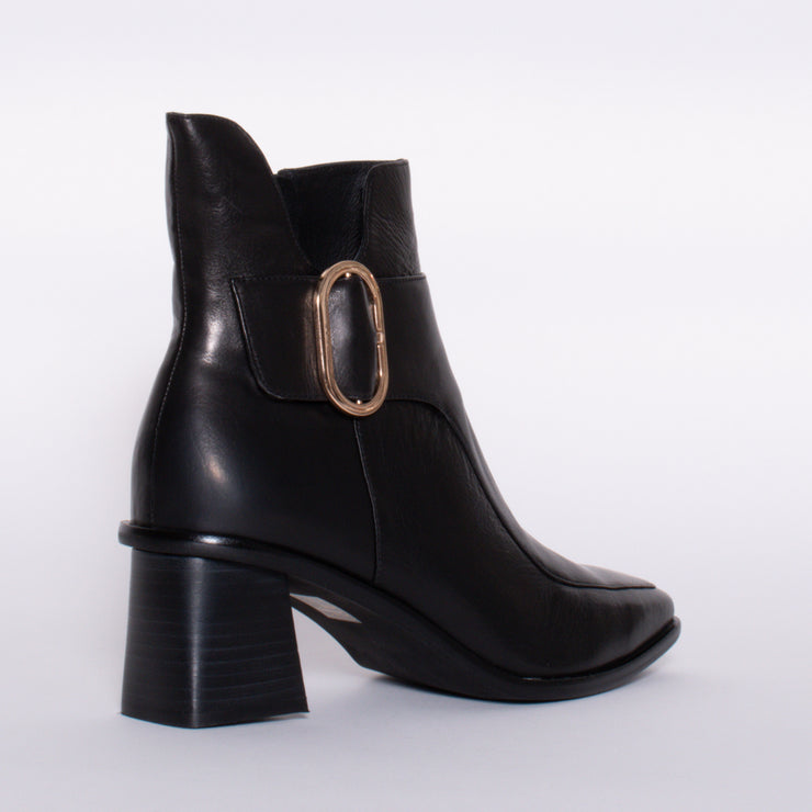 Tamara London Boho Black Ankle Boot back. Size 44 womens shoes