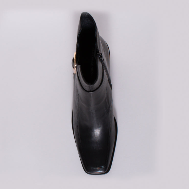 Tamara London Boho Black Ankle Boot top. Size 42 womens shoes