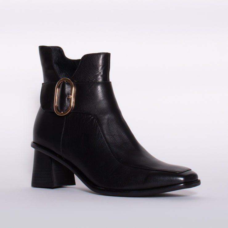 Tamara London Boho Black Ankle Boot front. Size 43 womens shoes