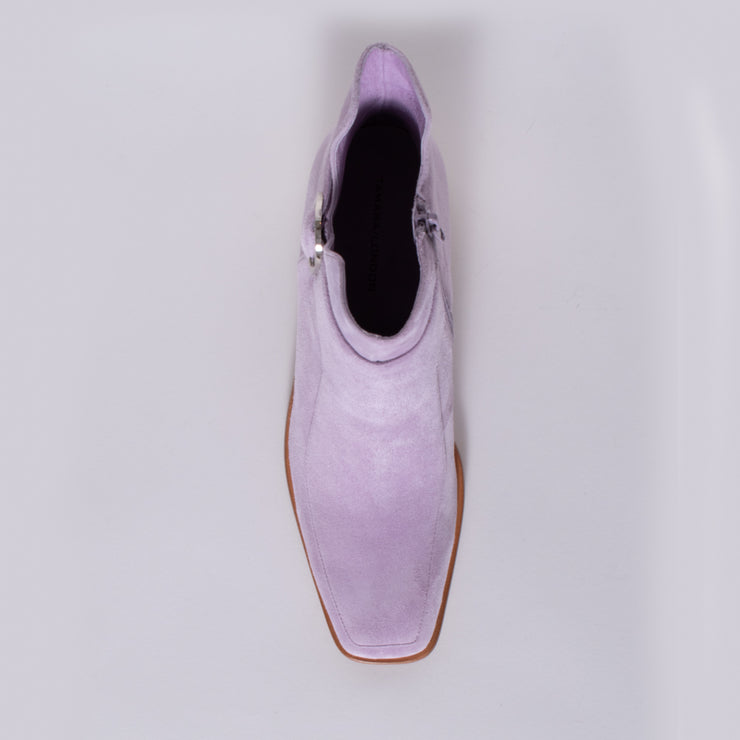 Tamara London Boho Lilac Suede Ankle Boot top. Size 42 womens shoes