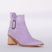 Tamara London Boho Lilac Suede Ankle Boot front. Size 43 womens shoes