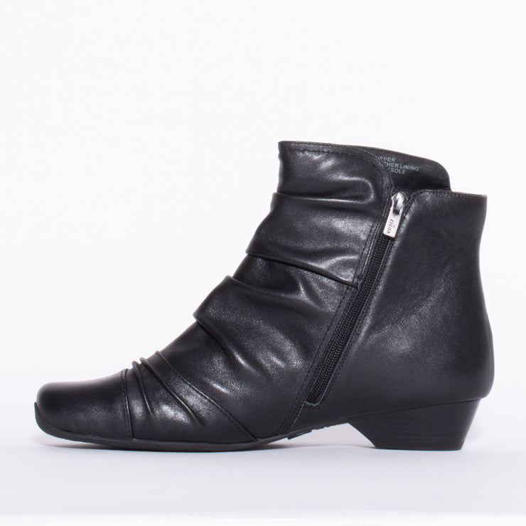 Ziera Camryn Black Leather Ankle Boot inside. Size 42 womens shoes