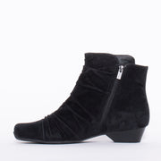 Ziera Camryn Black Suede Ankle Boot inside. Size 42 womens shoes