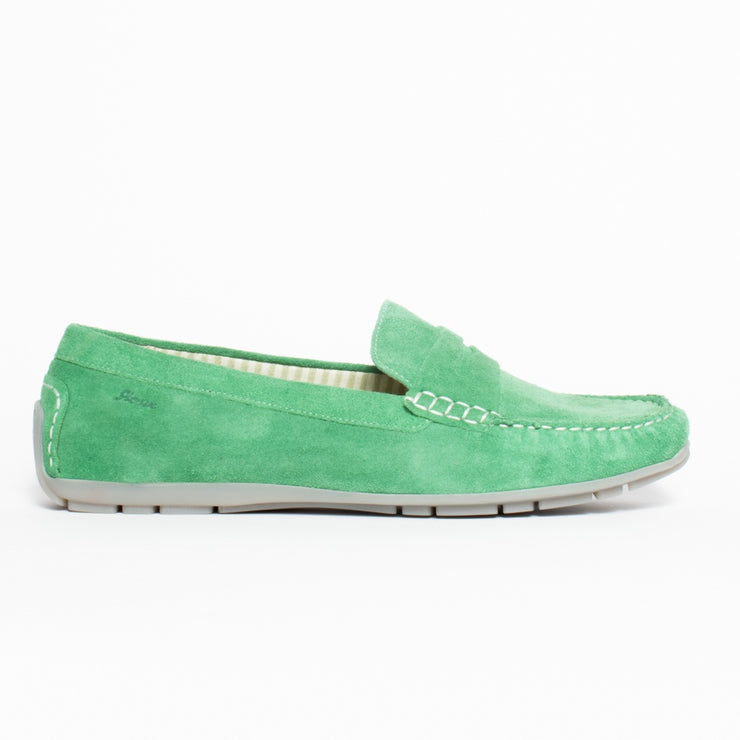 Sioux Carmona 700 Green Moccasin side. Size 10 womens shoes