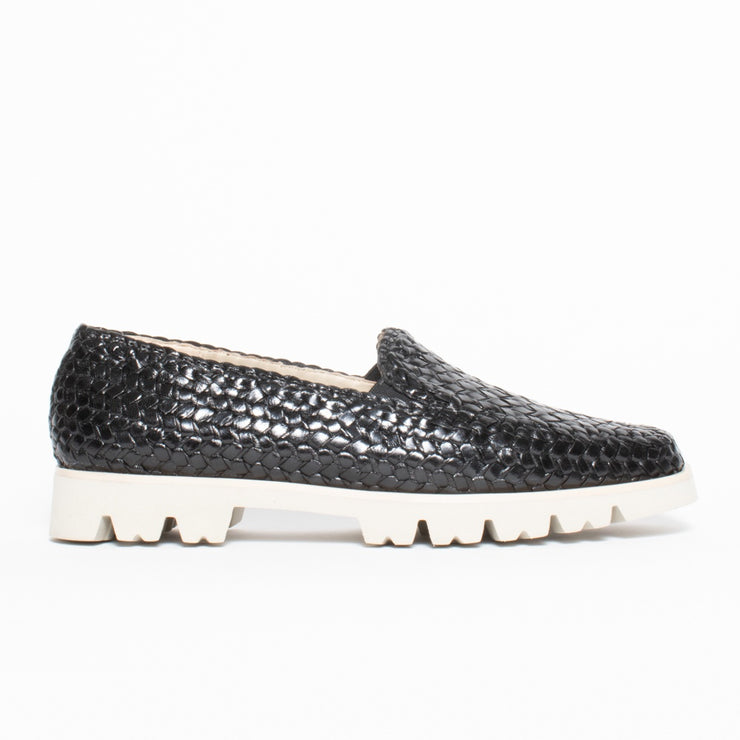 Sioux Cortizia 732 Black Moccasin side. Size 10 womens shoes
