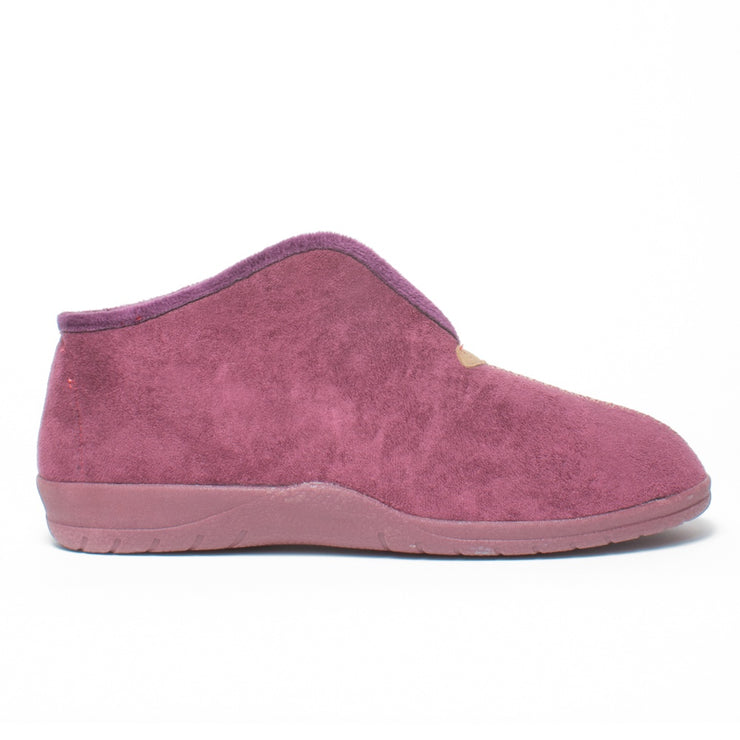 Ziera Cuddles Mulberry Slipper side. Size 42 womens shoes