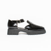 Minx Current Black Patent Shoe side. Size 43 womens shoes
