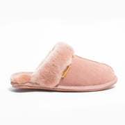 Hush Puppies Winter Blush Suede Slippers side. Size 10 womens shoes