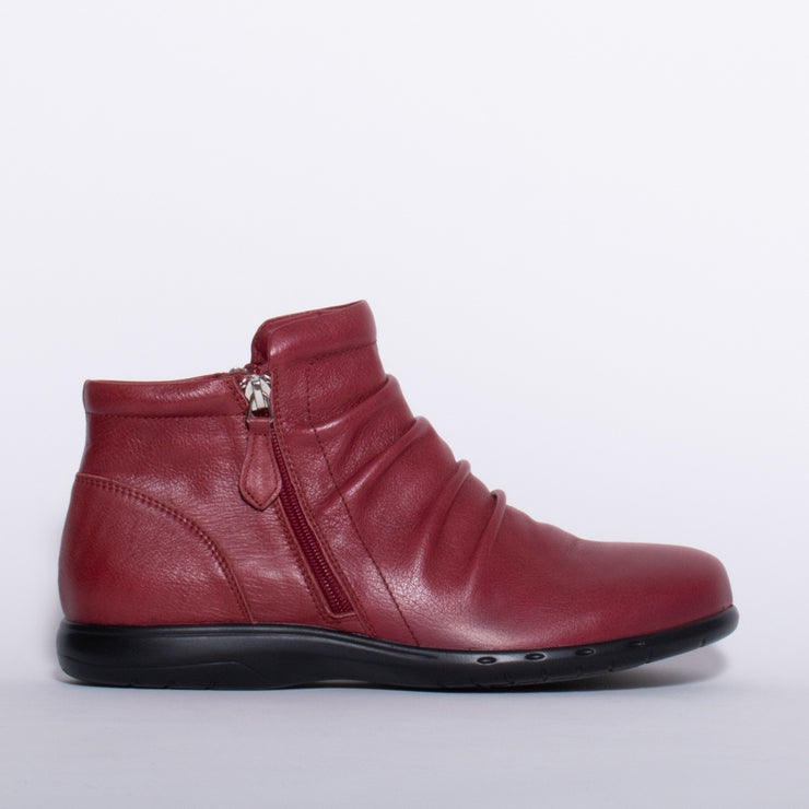 CBD Darion Wine Ankle Boot side. Size 42 womens shoes