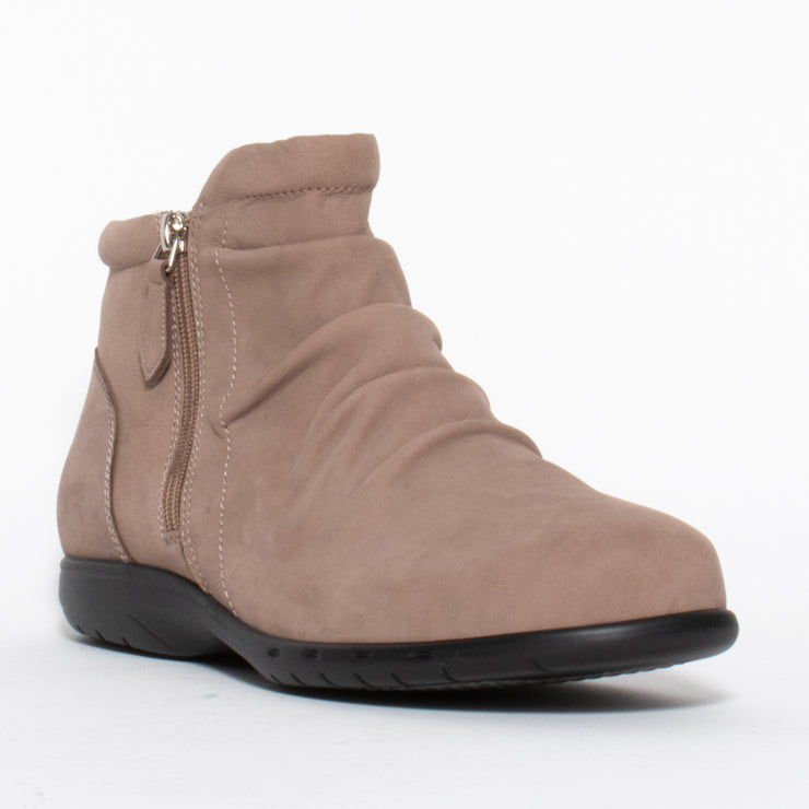 CBD Darion Taupe Nubuck Ankle Boot front. Size 45 women’s boots