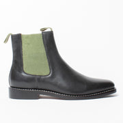 Bresley Darwin Black Green Ankle Boot side. Size 42 womens shoes