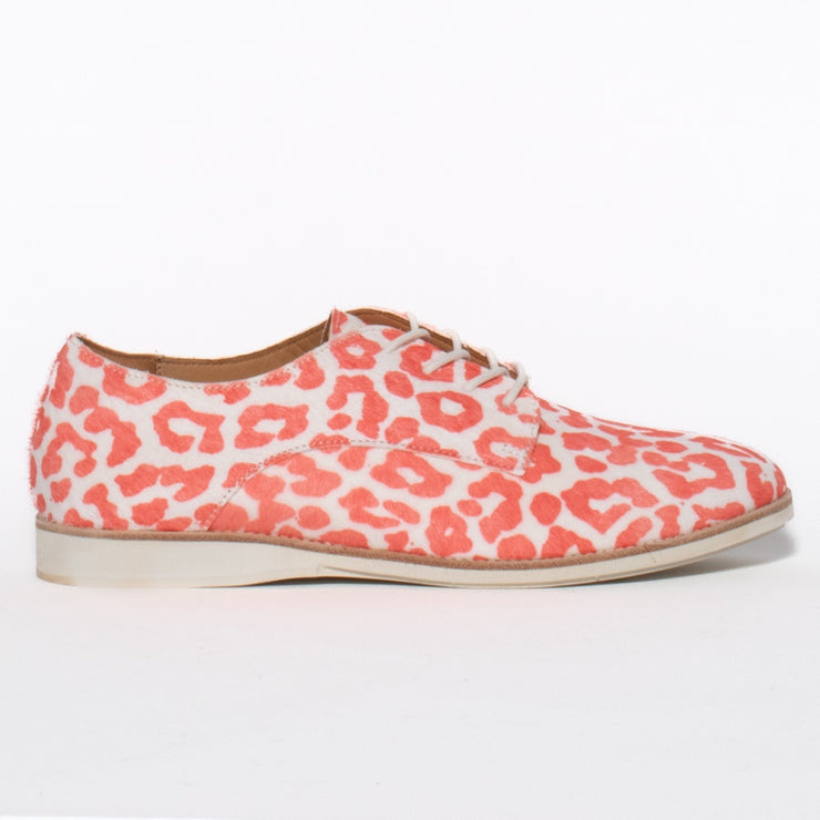 Rollie Derby Pink Leopard Print shoes side. Women's size 44 shoes