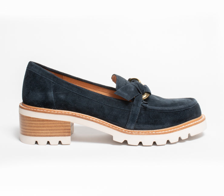 Bresley Dobbie Ink Suede Loafer Shoe side. Size 42 womens shoes