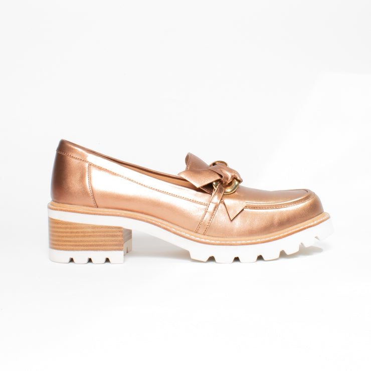 Bresley Dobbie Copper Loafer side. Size 42 womens shoes