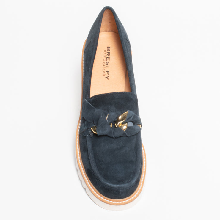 Bresley Dobbie Ink Suede Loafer Shoe top. Size 46 womens shoes