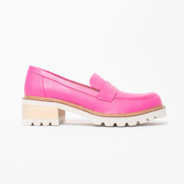 Bresley Duskland Hot Pink Loafer side. Size 42 womens shoes