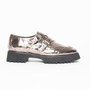 Minx Ella Pewter Croc Emboss Shoe side. Size 43 womens shoes