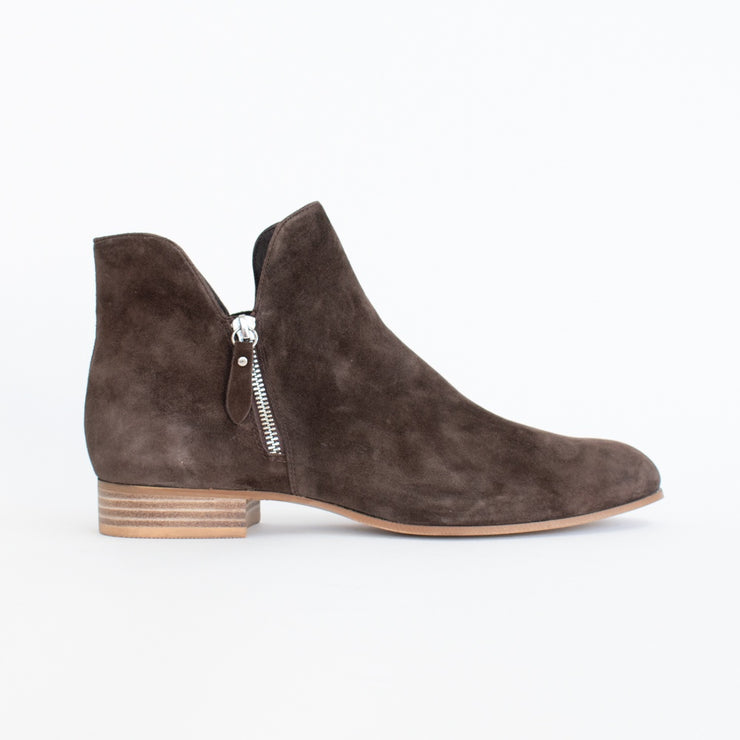 Django and Juliette Faye Choc Suede Ankle Boot side. Size 42 womens shoes