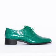 Django and Juliette Fesla Emerald Croc Print Shoe side. Size 42 womens shoes