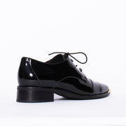 Fesla Black Patent Shoe back. Size 44 womens shoes