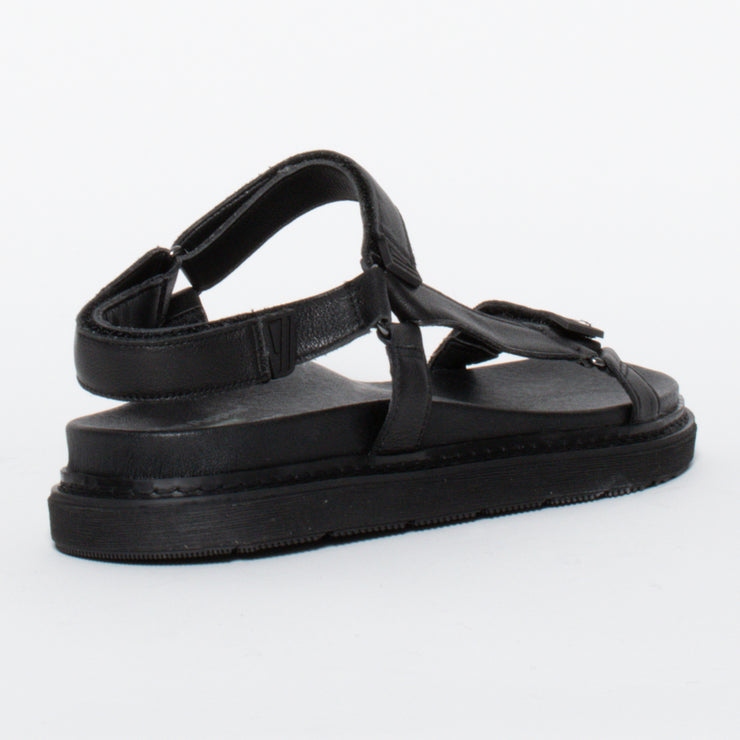 Hush Puppies Fit Black Sandal back. Size 12 womens shoes