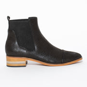 Django and Juliette Ford Black Cut Ankle Boot side. Size 45 women’s boots