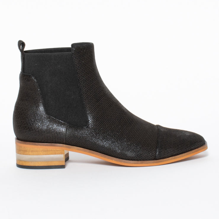 Django and Juliette Ford Black Cut Ankle Boot side. Size 45 women’s boots
