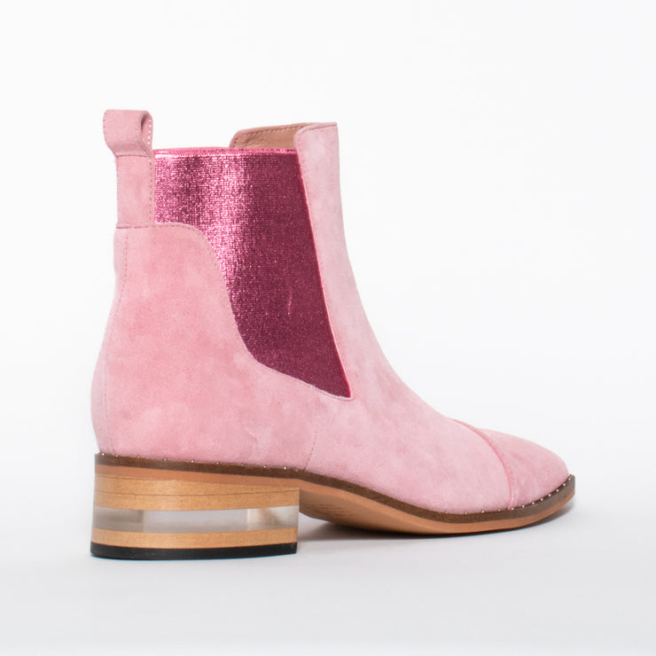 Django and Juliette Forda Pink Ankle Boot back. Size 44 womens shoes