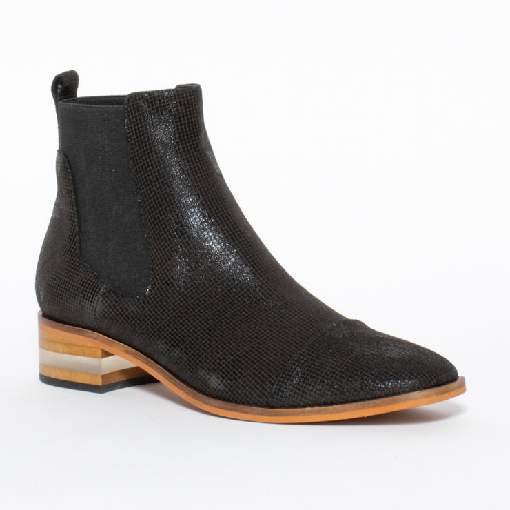 Django and Juliette Ford Black Cut Ankle Boot front. Size 44 women’s boots