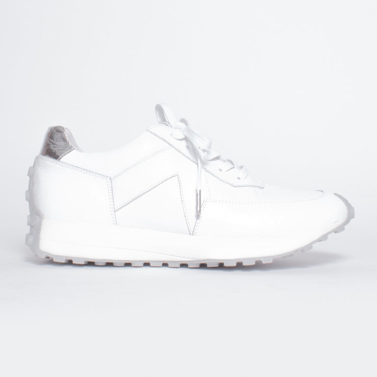 Gelato Freelance White Silver Sneaker side. Size 42 womens shoes