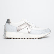 Gelato Freelance White Croc Sneaker side. Size 42 womens shoes