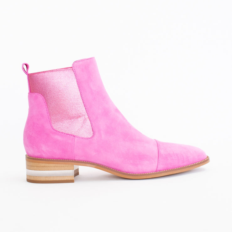 Django and Juliette Fuppy Lipstick Pink Metallic Ankle Boot side. Size 42 womens shoes