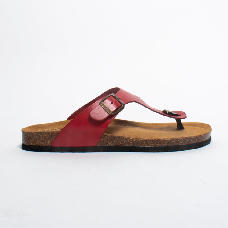 Plakton Georgia Dark Red Sandal side. Size 42 womens shoes