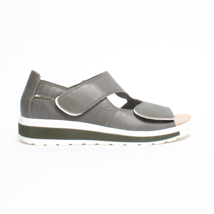 Ziera Gialisse Olive Sandal side. Size 42 womens shoes